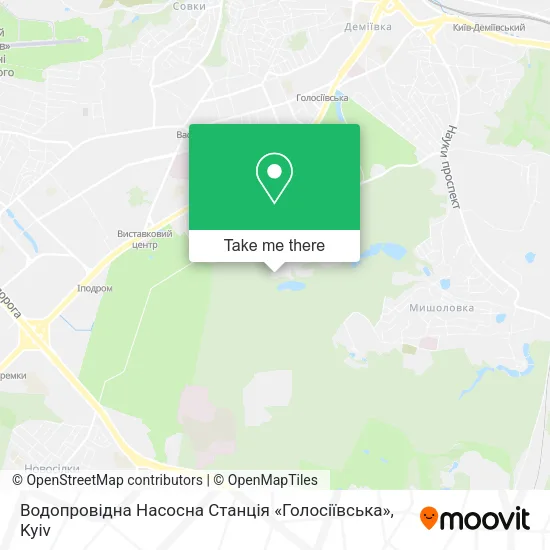 Водопровідна Насосна Станція «Голосіївська» map