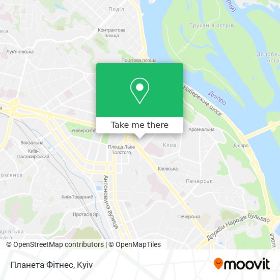 Планета Фітнес map