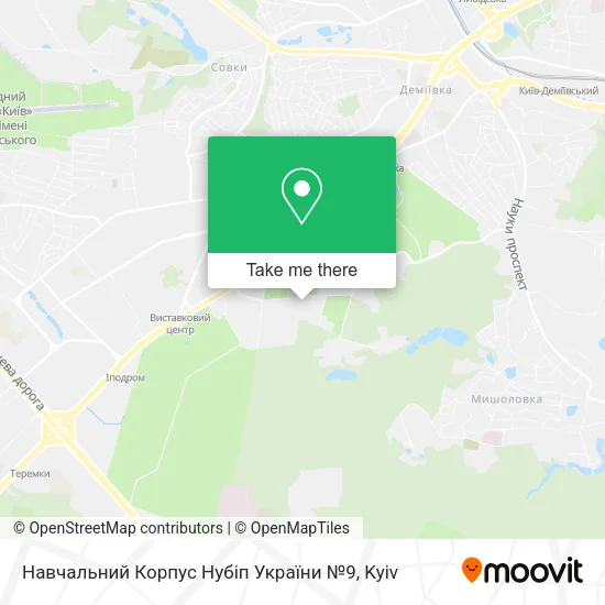 Карта Навчальний Корпус Нубіп України №9