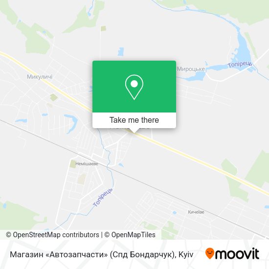 Карта Магазин «Автозапчасти» (Спд Бондарчук)