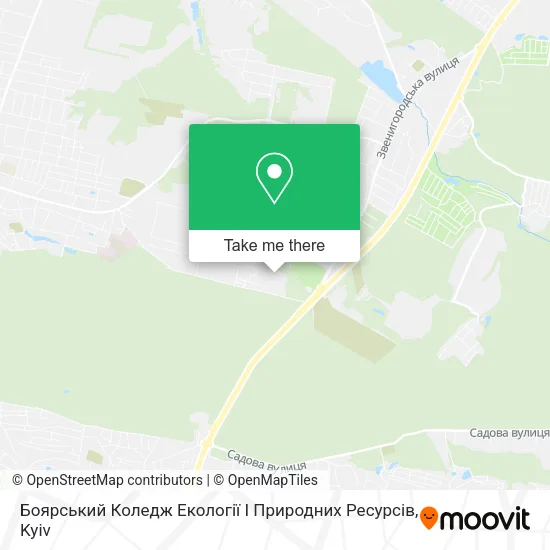 Карта Боярський Коледж Екології І Природних Ресурсів