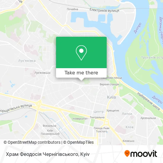 Карта Храм Феодосія Чернігівського