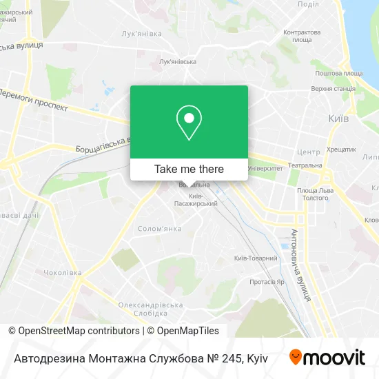 Карта Автодрезина Монтажна Службова № 245