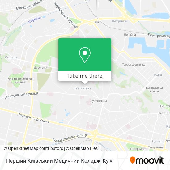 Перший Київський Медичний Коледж map