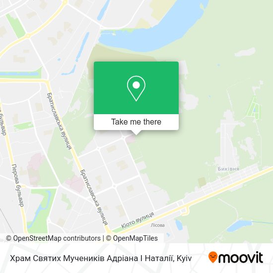 Карта Храм Святих Мучеників Адріана І Наталії