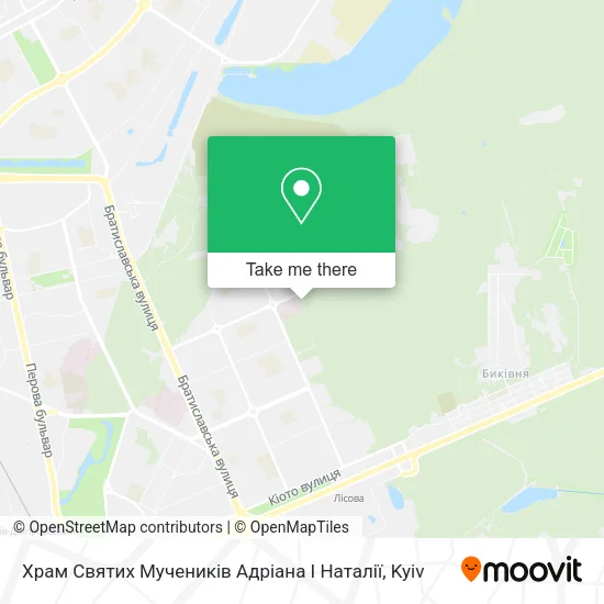Карта Храм Святих Мучеників Адріана І Наталії