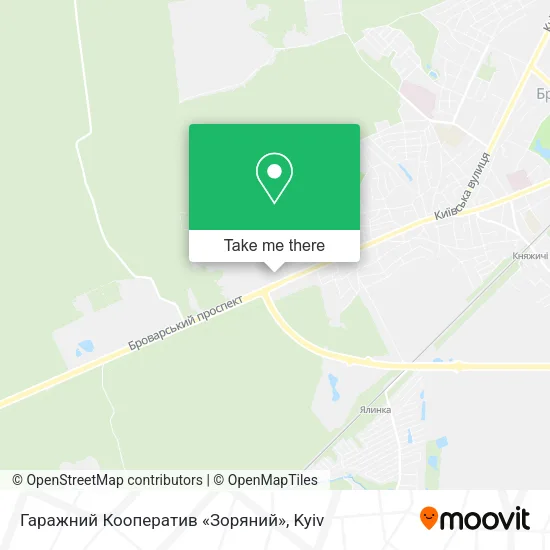 Карта Гаражний Кооператив «Зоряний»