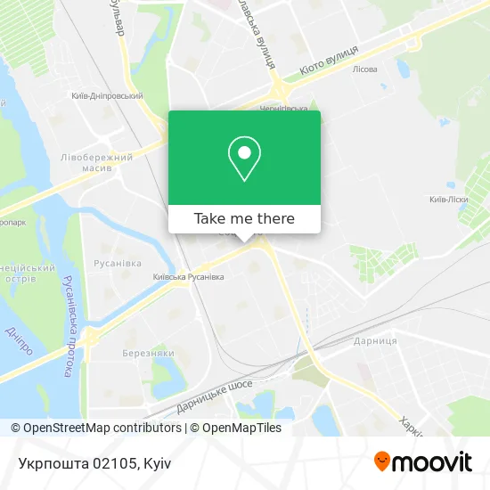 Укрпошта 02105 map