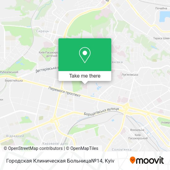 Карта Городская Клиническая Больница№14