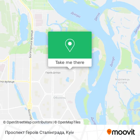 Проспект Героїв Сталінграда map