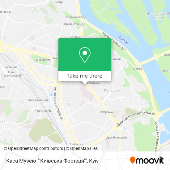 Каса Музею ""Київська Фортеця"" map