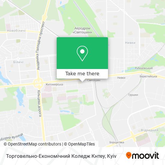 Карта Торговельно-Економічний Коледж Кнтеу