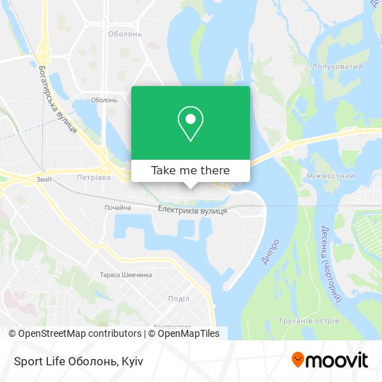 Sport Life Оболонь map