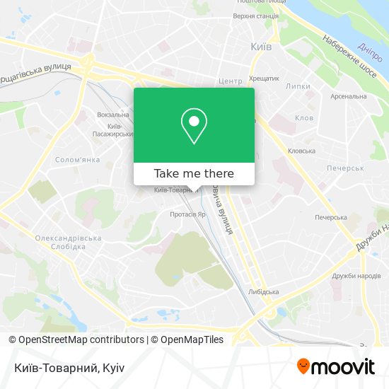 Карта Київ-Товарний