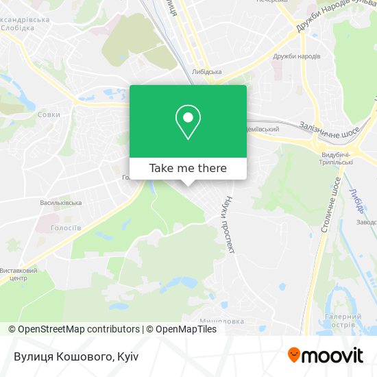 Вулиця Кошового map