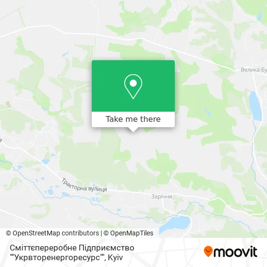 Сміттєпереробне Підприємство ""Укрвторенергоресурс"" map