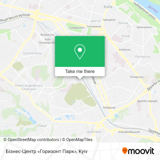 Карта Бізнес-Центр «Горизонт Парк»
