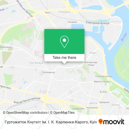 Карта Гуртожиток Кнуткіт Ім. І. К. Карпенка-Карого