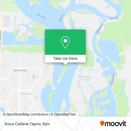 Карта Коса Собаче Гирло