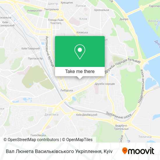 Карта Вал Люнета Васильківського Укріплення