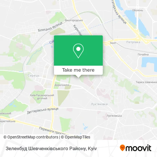 Зеленбуд Шевченківського Району map
