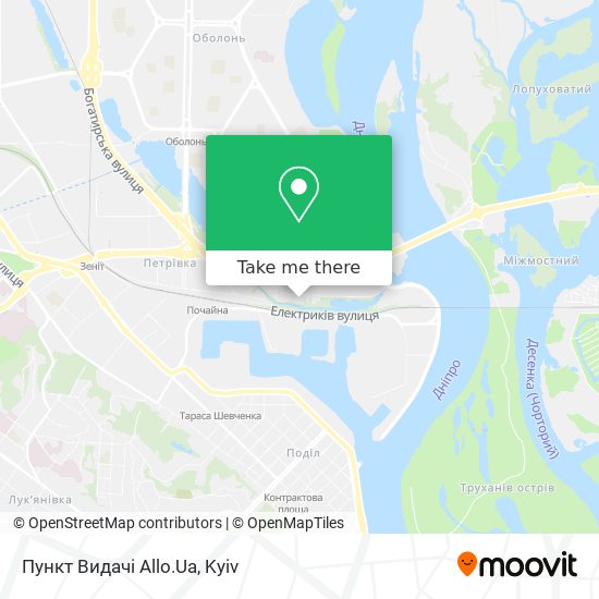 Карта Пункт Видачі Allo.Ua