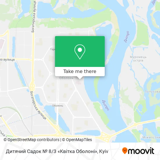 Карта Дитячий Садок № 8 / 3 «Квітка Оболоні»