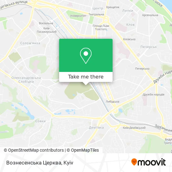 Карта Вознесенська Церква