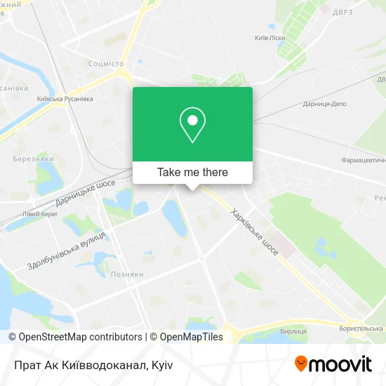 Карта Прат Ак Київводоканал