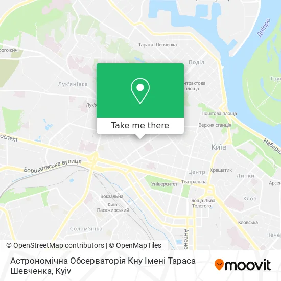 Астрономічна Обсерваторія Кну Імені Тараса Шевченка map