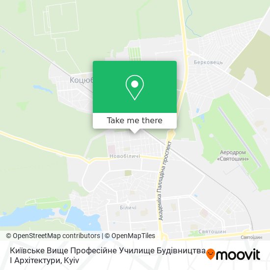 Київське Вище Професійне Училище Будівництва І Архітектури map