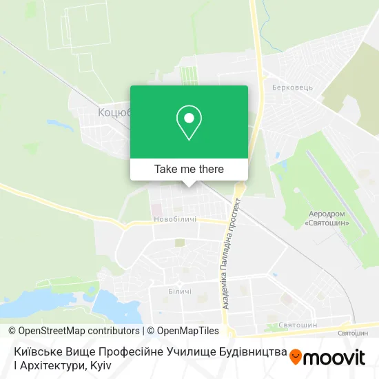 Карта Київське Вище Професійне Училище Будівництва І Архітектури