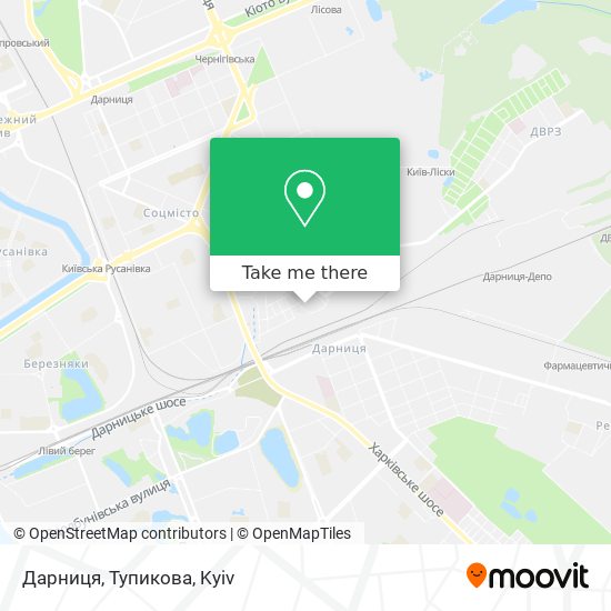 Дарниця, Тупикова map