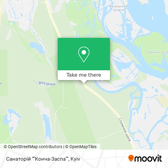 Санаторій ""Конча-Заспа"" map