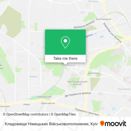 Карта Кладовище Німецьких Військовополонених