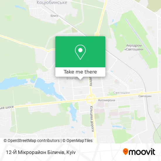 Карта 12-Й Мікрорайон Біличів
