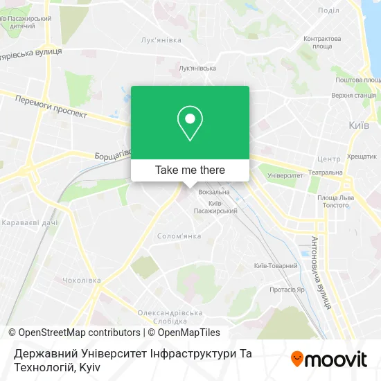 Карта Державний Університет Інфраструктури Та Технологій