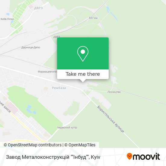Карта Завод Металоконструкцій ""Інбуд""