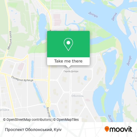 Проспект Оболонський map