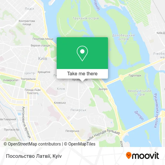 Карта Посольство Латвії