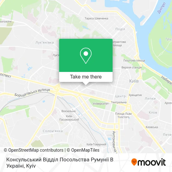 Карта Консульський Відділ Посольства Румунії В Україні