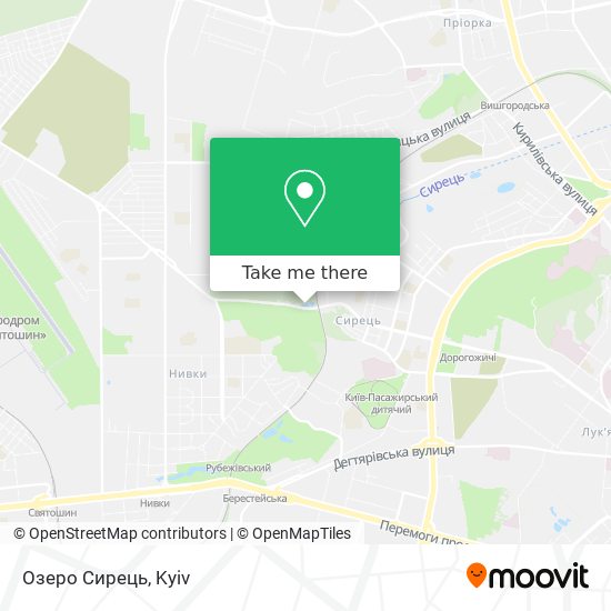 Озеро Сирець map