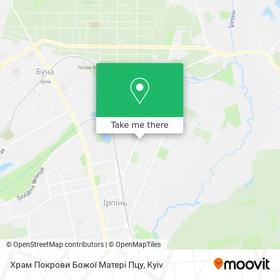 Карта Храм Покрови Божої Матері Пцу
