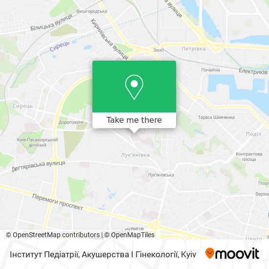 Інститут Педіатрії, Акушерства І Гінекології map