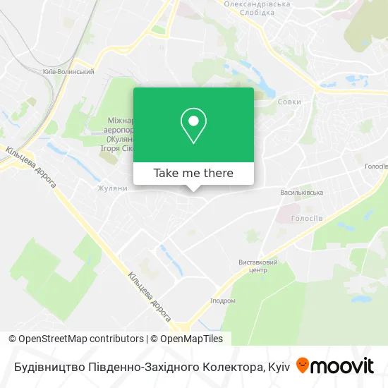 Карта Будівництво Південно-Західного Колектора