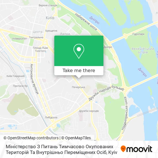Карта Міністерство З Питань Тимчасово Окупованих Територій Та Внутрішньо Переміщених Осіб