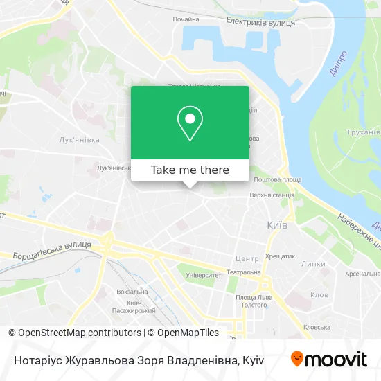 Нотаріус Журавльова Зоря Владленівна map