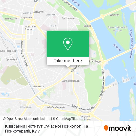 Київський Інститут Сучасної Психології Та Психотерапії map