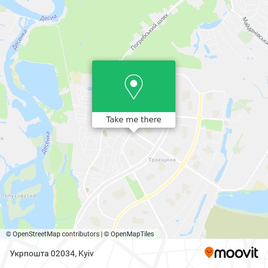 Карта Укрпошта 02034