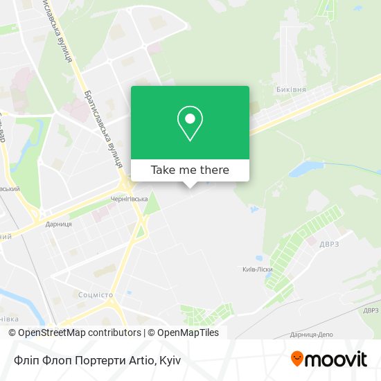 Фліп Флоп Портерти Artio map